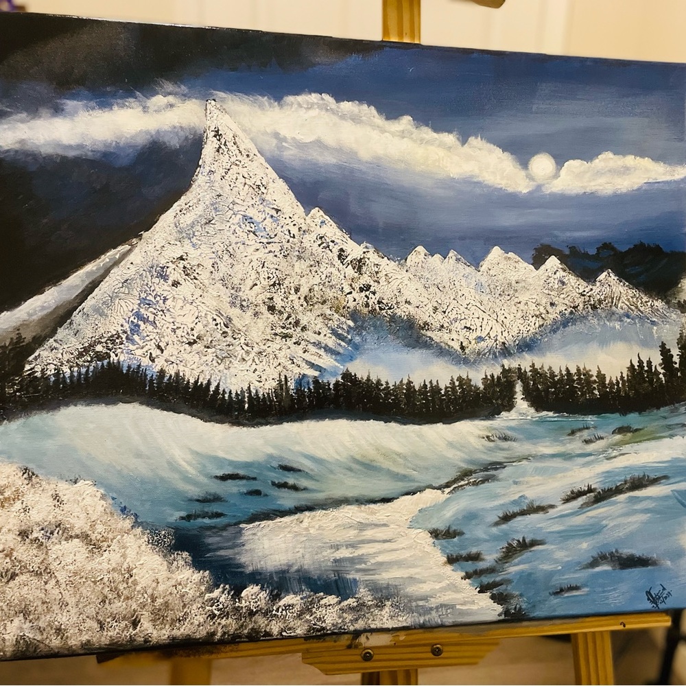 Hey guys!  I’m selling art, “Mountains landscape” on canvas 24×30" 61×76.2cm